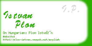 istvan plon business card